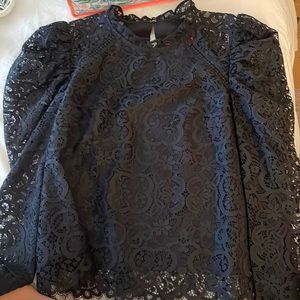Lilly Pulitzer black lace top, like new!